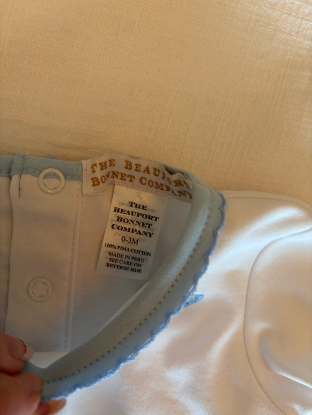 The Beaufort Bonnet Company White Footed One-Piece with Blue Duck Motif - Picture 2 of 3